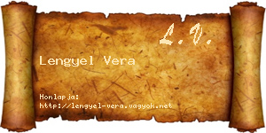 Lengyel Vera névjegykártya